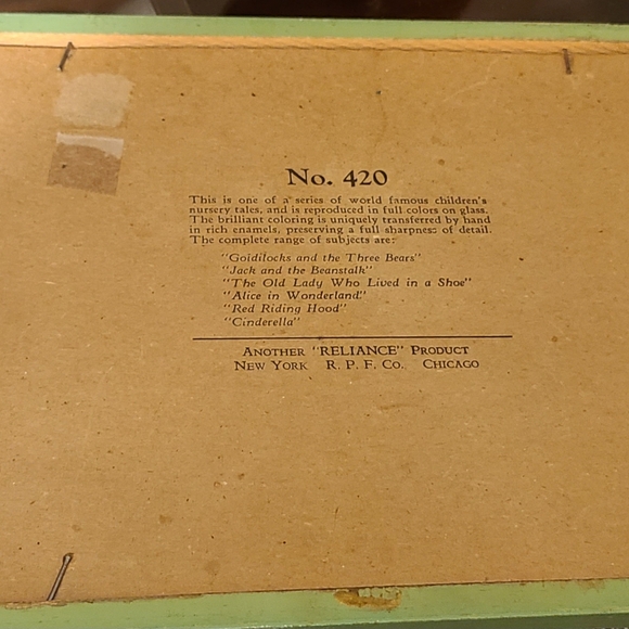 Antique Rare Framed Red Riding Hood  Painted on Glass With Enamel - Picture 13 of 13